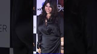 Ekta Kapoor in Satin Black Nighty Robe Dress  #shorts #ektakapoor #satin #nighty #luttputtgaya