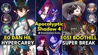 E0 Dan Heng IL Hypercarry & E0S1 Boothill Super Break  Apocalyptic Shadow Floor 4 3 Stars  Honkai