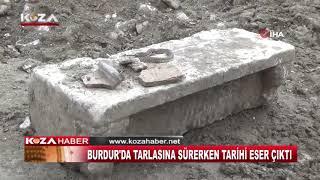 BURDURDA TARLASINA SÜRERKEN TARİHİ ESER ÇIKTI