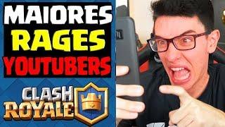 RAGES DOS YOUTUBERS DE CLASH ROYALE Flakes Power Play Insano CajuTV e mais