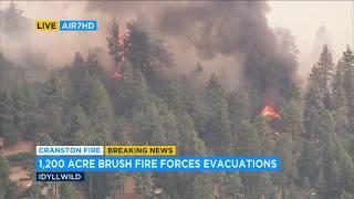 VIDEO Homes go up in flames as Cranston Fire rages near Idyllwild  ABC7