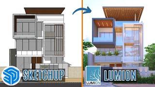 Sketchup to Lumion Workflow Tutorial  Sketchup House Modeling  Lumion Rendering