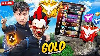 Dominating Top 1 Grandmaster V Badge Lobby  Free Fire Live