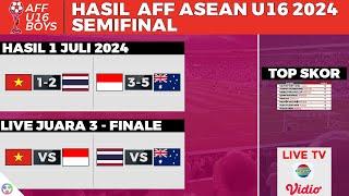 Hasil AFF U-16 2024 Semifinal - Indonesia vs Australia 3-5 & Jadwal Juara 3 Indonesia u16 vs Vietnam