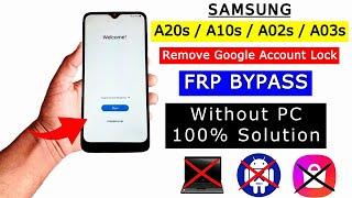 Without Pc Samsung A20sA02sA10sA03s Frp Bypass Android 1112  RemoveBypass Goolge Account Lock