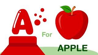 A For Apple  ABC Letters and Basic English Vocabulary For Learning Kidz  Nursery Rhymes  JR Toons