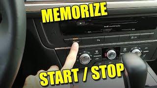 Disable StartStop with Memory Function Change Default Settings on Audi A6 C7 2016