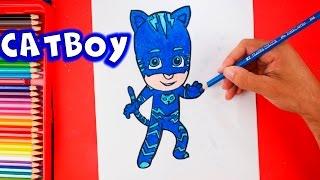 How to Draw Catboy from PJ Masks - How to Draw Step by Step