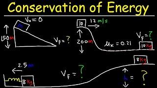 Conservation of Energy Physics Problems