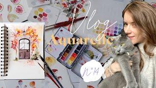 Vlog aquarelle n°14 - Immersion dans lautomne  nouveaux site web et préparation calendrier 2023