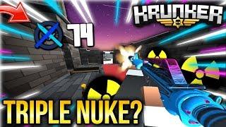 I GOT 3 NUKES IN ONE GAME? Krunker High Kill Gameplay