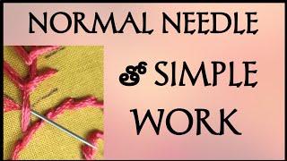 Normal needle French knot Designs  Hand embroidery tutorial classesbasic design for beginners