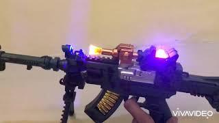Mainan Tembak - Tembakan Machine Gun No.8625  Tembak Laser Suara + Lampu