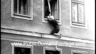 East Berliners Jump to freedom and Cross the Berlin Wall to Escape Newsreel PublicDomainFootage.com