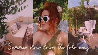 Summer Slow Down The Boho Way  Garden haircut & Decorating