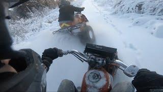 3Wheeler Plowing & Drifting Deep Snow