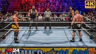 WWE 2K24 - Lesnar vs. Reigns vs. Joe vs. Strowman - Universal Title Match - SummerSlam 2017