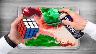 Passen Sie den Rubik-Würfel mit dem Hydrotauchen an und versuchen Sie ihn zu lösen  DIY