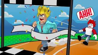 Running At SPEED OF 999999257 in Roblox Race Simulator ‍️‍️Motu and Khaleel Gameplay