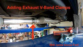 V-Band exhaust clamps installation