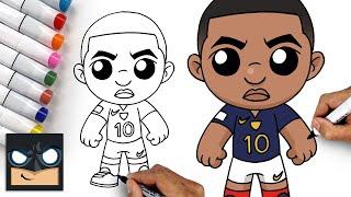 How To Draw Kylian Mbappe  World Cup 2022