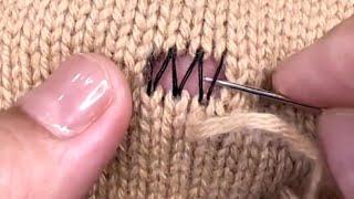 How to Repair a Hole in a Sweater With a Sewing Needle If You Dont Have a Crochet Hook