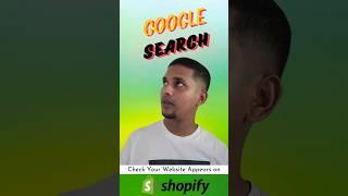 How to Check Your Website Appears on Google Search or Not  #ShopifySEO