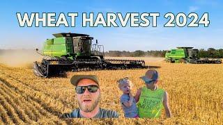 Peterson Family WHEAT HARVEST 2024  Part 1  John Deere 9770-9610