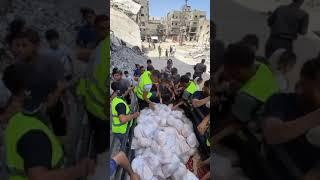 July 6 - Gaza is not alone Bread distribution in Northern Gaza