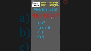  Viele irren sich bei dieser Aufgabe DU auch?  #shorts  #ObachtMathe