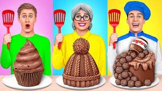 Me vs Grandma Cooking Challenge  Chocolate Food Challenge by Multi DO