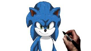 How To Draw Sonic  Step By Step  Sonic The Hedgehog 2