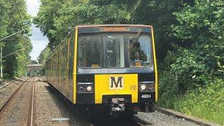 Tyne and Wear Metro Metrocar 4024 between Monument and Wallsend  Yellow Line