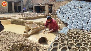 Amazing Process of Making Pottery Step by Step mass Production in 100 Years old Factory