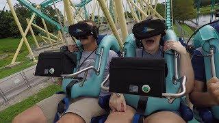 Our First Look At Kraken Unleashed VR Coaster  Full On Ride POV Queue Tour & Ride Reviews