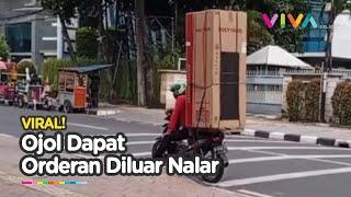 Viral Momen Ojol Dapet Orderan Kulkas 2 Pintu Yang Order Tega banget