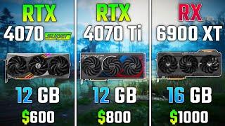 RTX 4070 SUPER vs RTX 4070 Ti vs RX 6900 XT  Test in 7 Games
