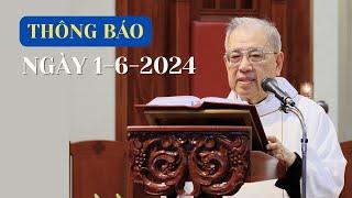 Nhà thờ Chính Tòa Sài Gòn Thông báo ngày 1-6-2024