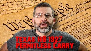 Texas Carry Without License HB 1927