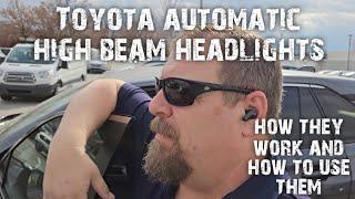 Toyota automatic high beam headlights