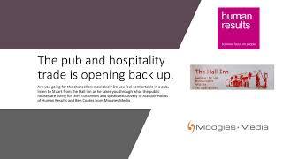 The pub and hospitality trade is opening back up.