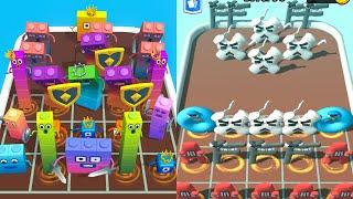 MERGE ALPHABET LORE VS NUMBER CUBE RUN - Merge Battles GamePlay - iOS Android Part 3