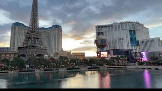 EARLY MORNING WALK ON THE LAS VEGAS STRIPMGM GRAND HOTELCEASARS PALACECOSMOPOLITAN BELLAGIO