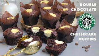 Double Chocolate Cheesecake Muffins wie von Starbucks  with English recipe