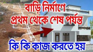 বিল্ডিং তৈরীতে মাটি কাটা থেকে ছাদ ঢালাই পর্যন্ত সকল কাজের তালিকা