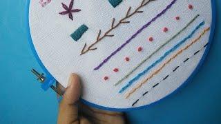 Hand Embroidery for Beginners - Part 2  10 Basic Stitches  HandiWorks #52