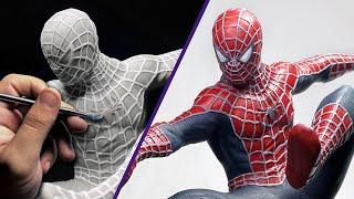 Sculpting Spider-Man Timelapse  Raimi Trilogy Suit