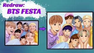 BTS Drawing FESTA 2021방탄소년단  Digital Art Speed Paint