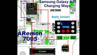 Samsung Galaxy A30 A305F Charging Ways Charging Jumper Solution