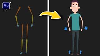 Duik Angela Character Full Body Rigging Animation in After Effects Tutorials